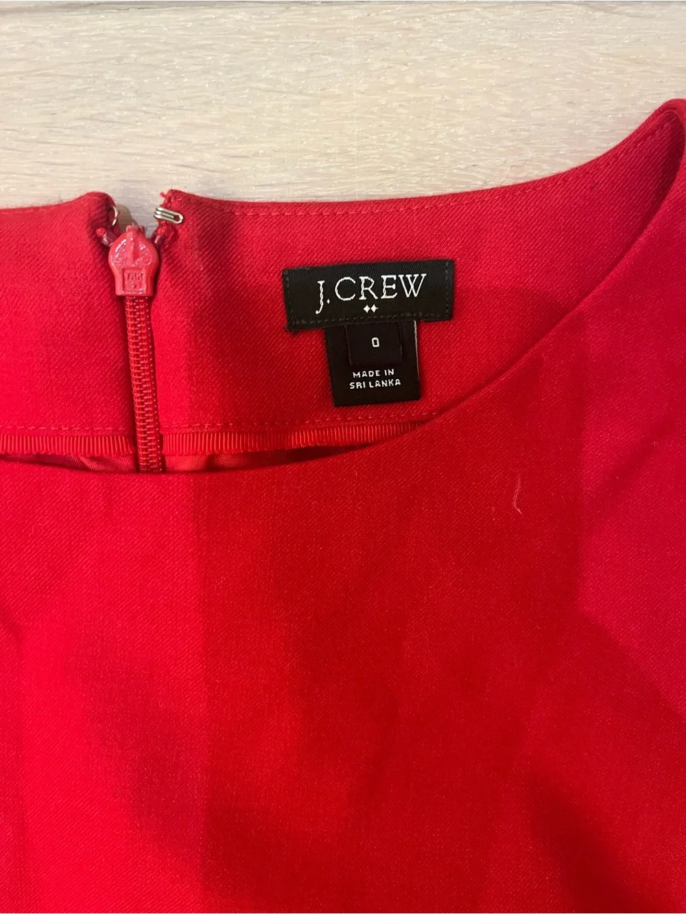 J. Crew Red Cap-Sleeve Peplum Sheath Dress